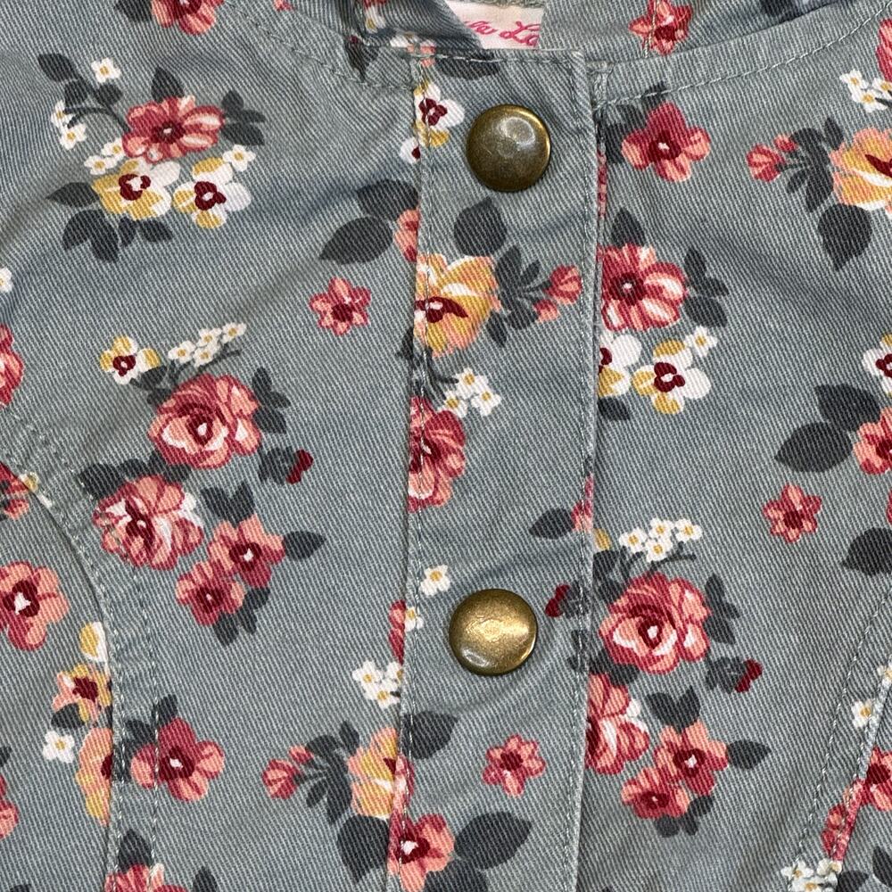 Little Lass Floral Hooded Sleeveless Dress Girls 4t - Picture 5 of 7